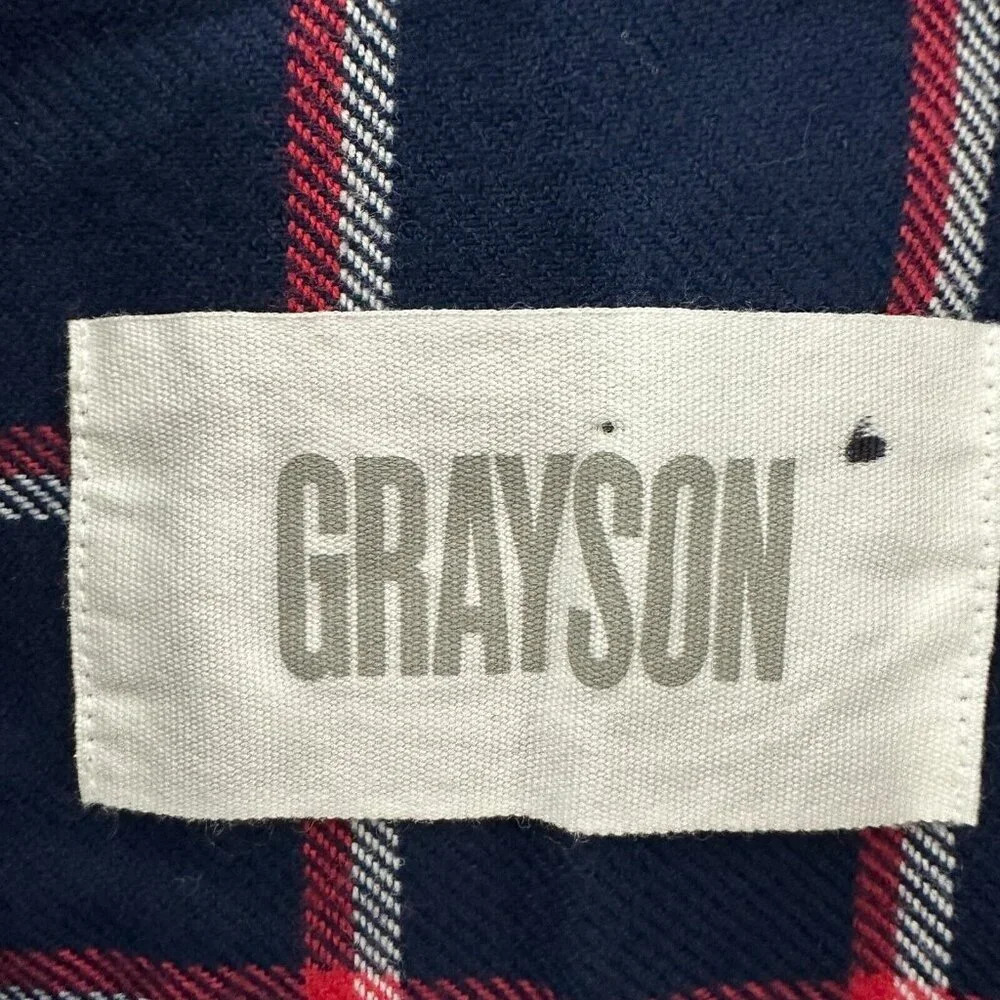 Grayson The Hero Flannel‎ Shirt Plaid Long Sleeve 100% Cotton - Picture 5 of 16